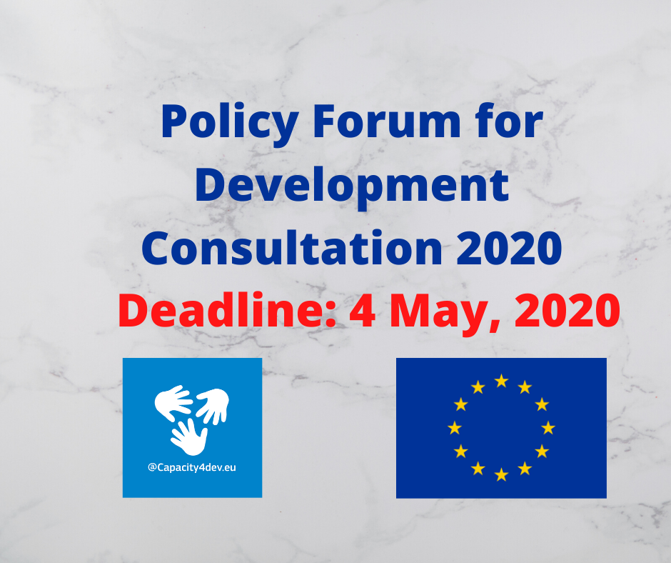 PFD Consultation 2020: Have Your Say on Development Cooperation with the EU (Deadline: 4 May, 2020)